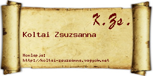 Koltai Zsuzsanna névjegykártya